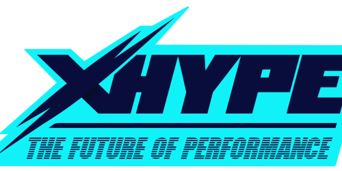 XHYPE® Blue Logo with Neon Outline + Slogan (PDF)