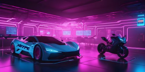 Supercar and Bike with XHYPE logo
